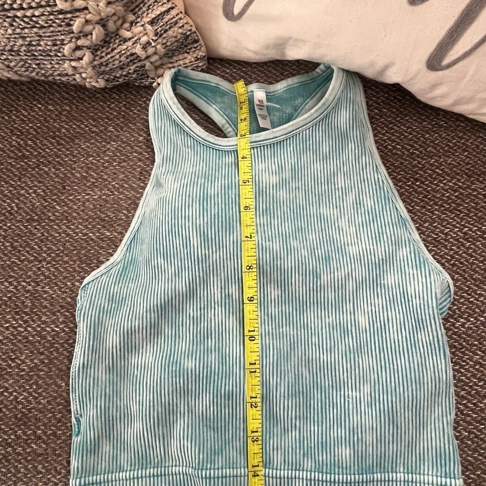 Zenana Outfitters Teal Striped Extremely Soft Tank Top​​​​ - Picture 2 of 5